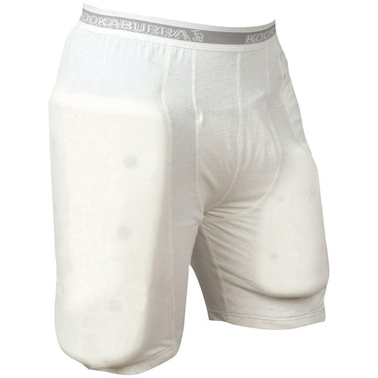 Kookaburra Protective Shorts With Protective Padding - White - Youths