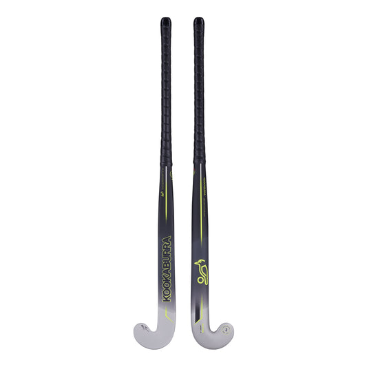 Kookaburra Phyton L-Bow Hockey Stick - Black/Grey/Lime