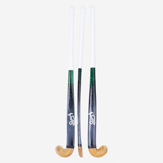 Kookaburra Meteor Wooden Hockey Stick - Black/Green