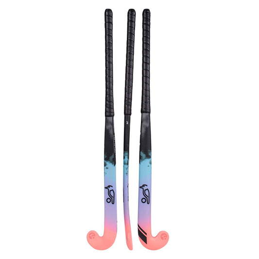 Kookaburra Risk L-Bow Hockey Stick - Black/Multi