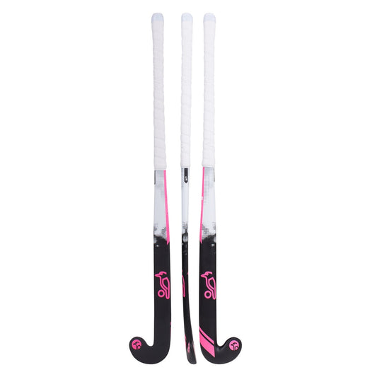 Kookaburra Swift Wooden Hockey Stick - Black/White/Pink