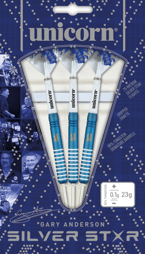 Unicorn Gary Anderson Silver Star 80% Tungsten Darts