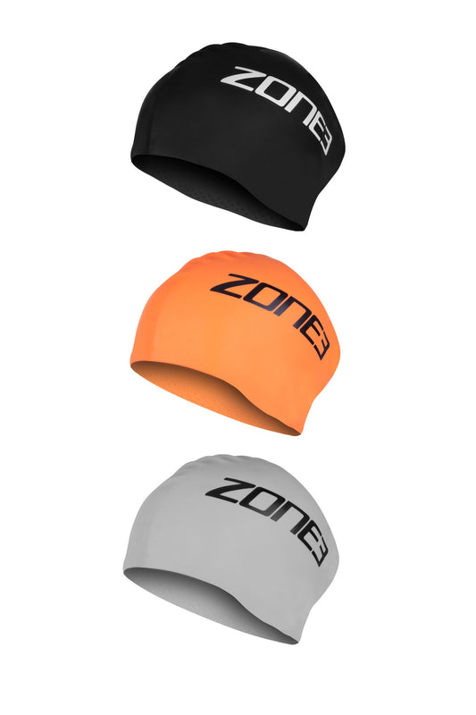 Zone3 Silicone Long Hair Swim Cap