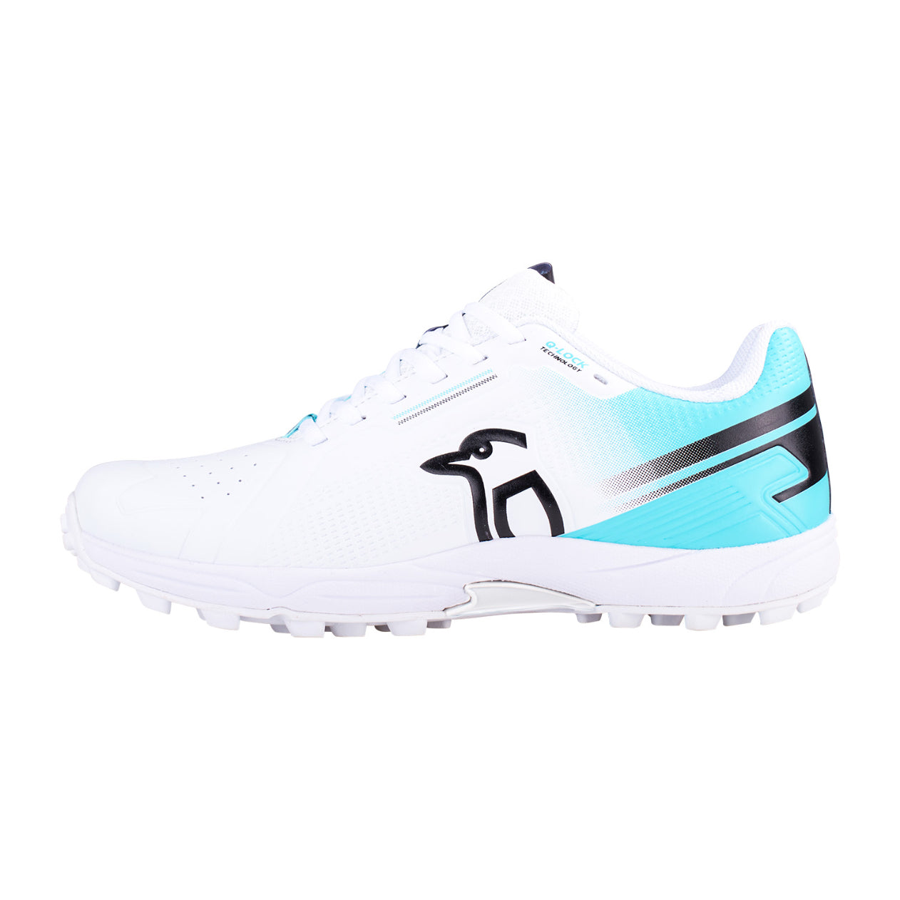 Kookaburra KC 3.0 Rubber Cricket Shoes - White/Aqua - UK Shoe 10