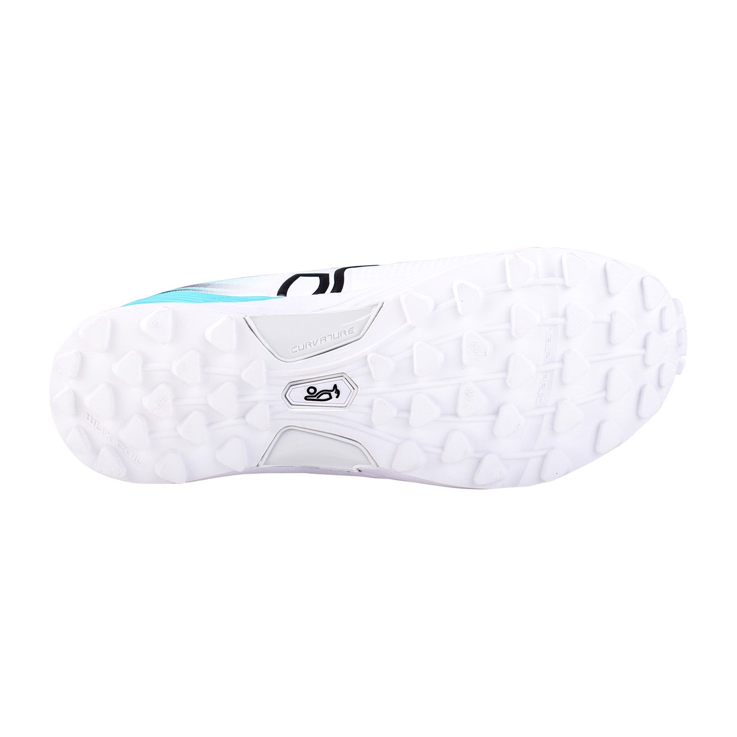 Kookaburra KC 3.0 Rubber Cricket Shoes - White/Aqua - UK Shoe 10