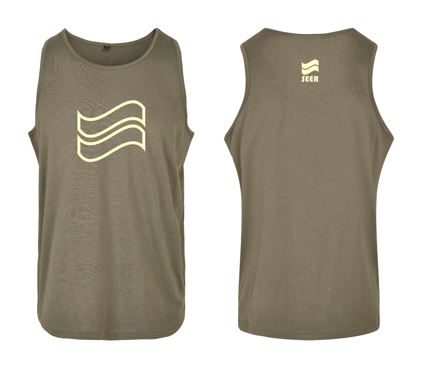 Seer Classic Outline Surge Logo Tank - Olive