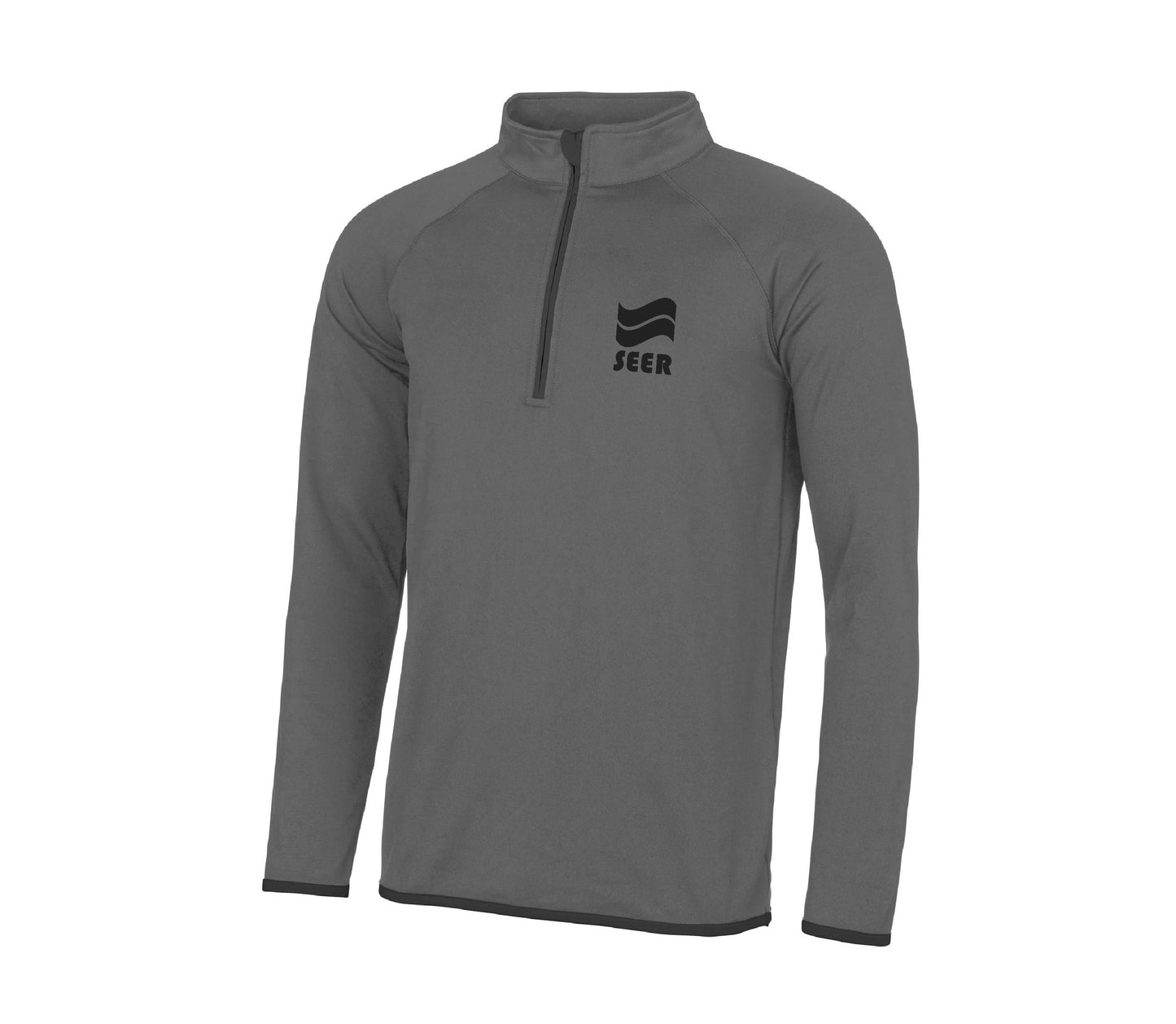 Seer 1/4 Zip S-Fit Training Top - Charcoal/Black