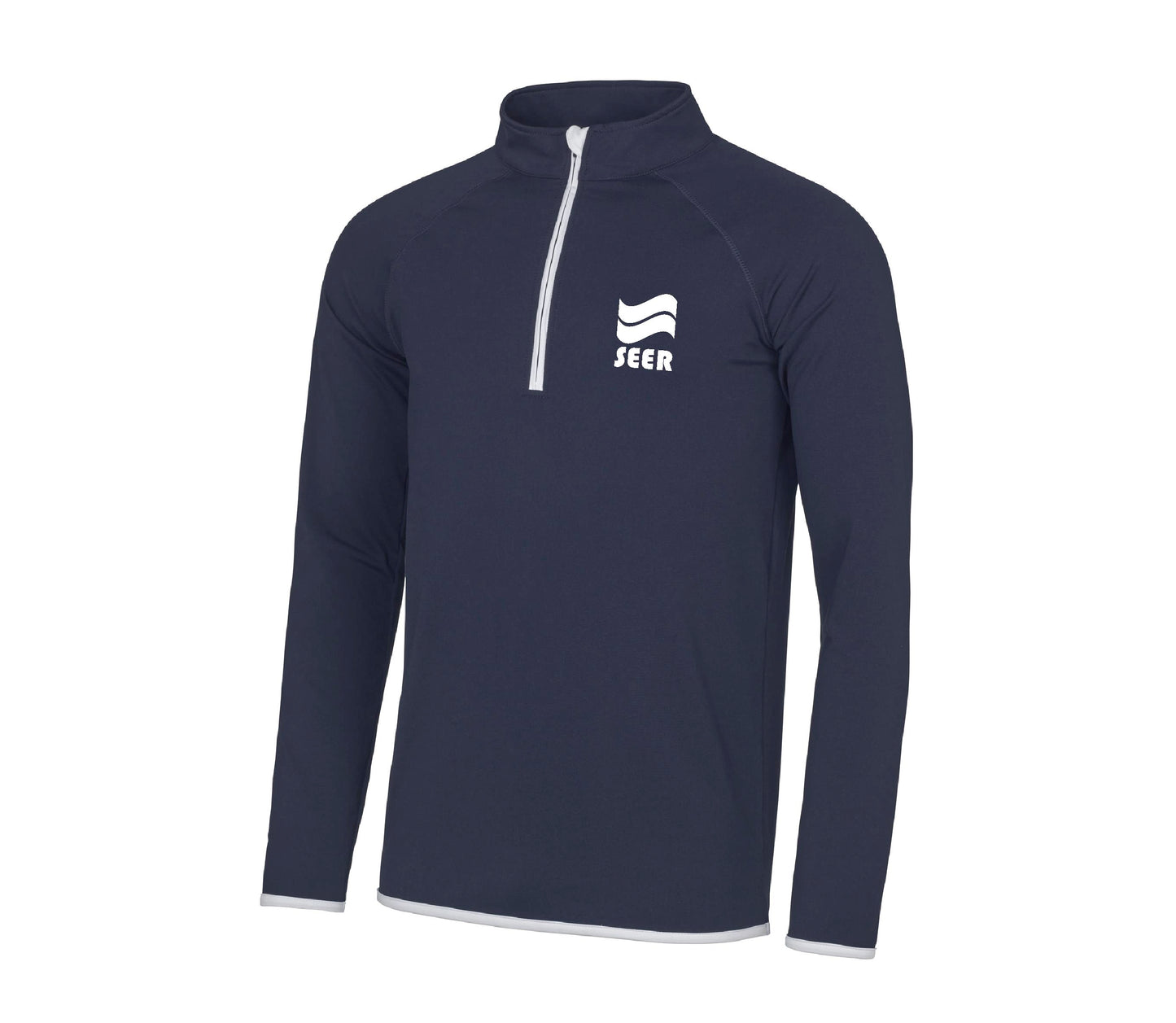 Seer 1/4 Zip S-Fit Training Top - Navy/White