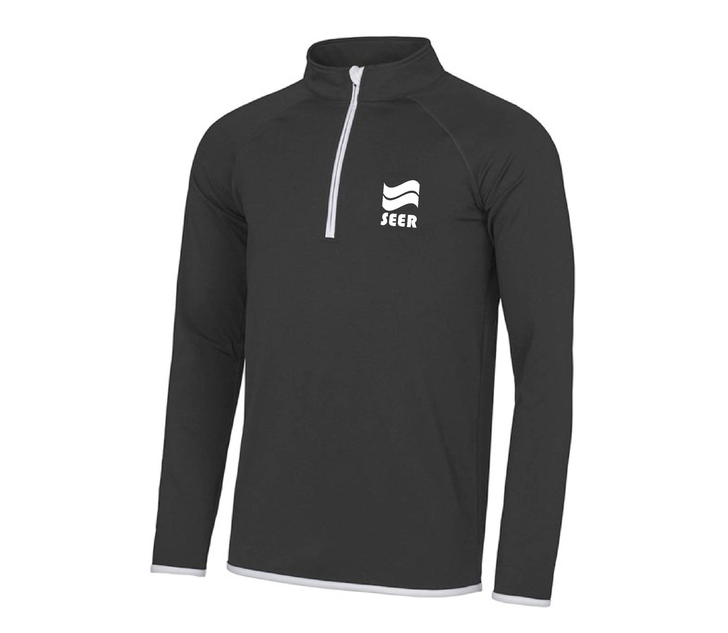 Seer 1/4 Zip S-Fit Training Top - Black/White