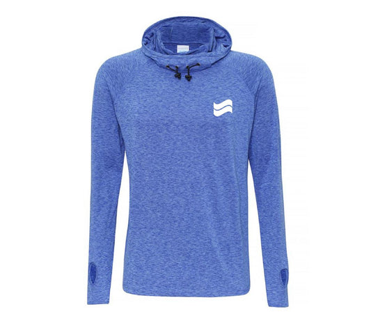 Seer Train Cool S-Fit Cowl Neck Hooded Top - Royal