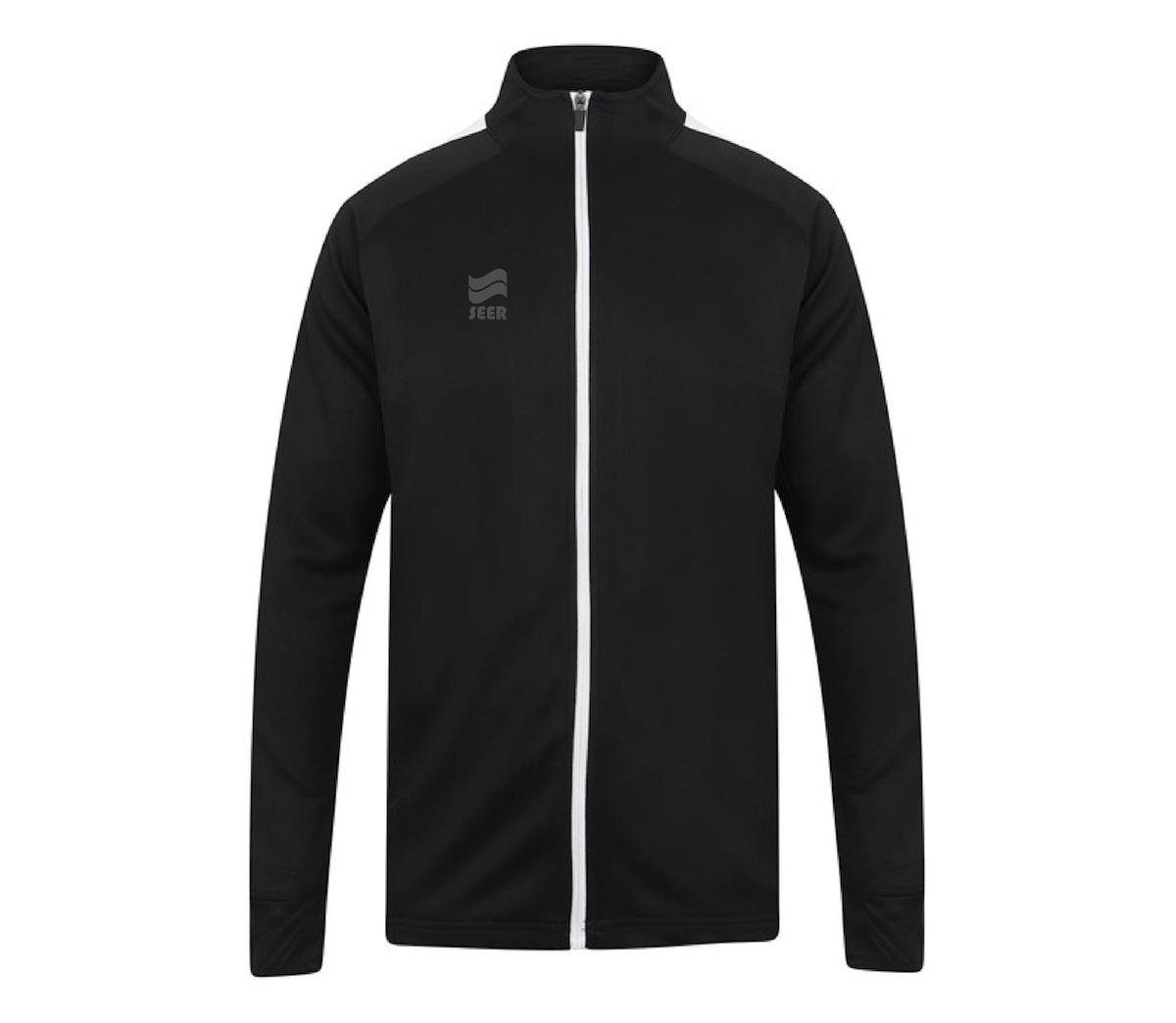 Seer Interlock Tracksuit Top - Black/White