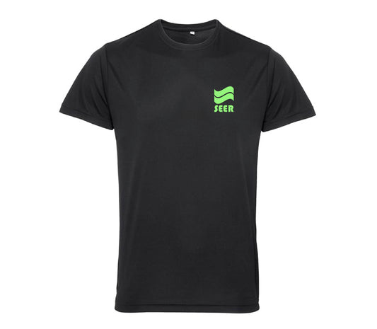 Seer SL-Tri Performance Crew Tee - Black/Green