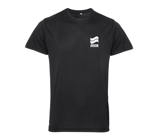 Seer SL-Tri Performance Crew Tee - Black/White