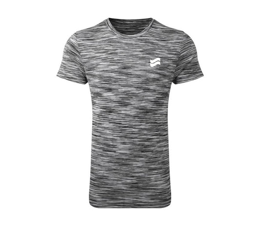 Seer SL-Tri Speckle Performance Crew Tee - Black/Grey