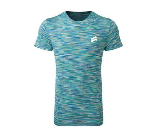 Seer SL-Tri Speckle Performance Crew Tee - Green/Blue