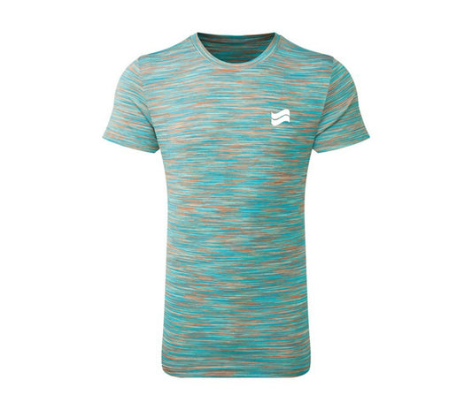 Seer SL-Tri Speckle Performance Crew Tee - Orange/Mint