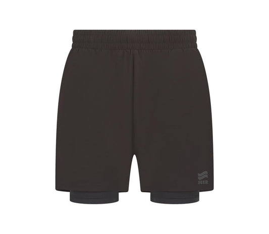 Seer 2 in 1  Sports Shorts - Black/Grey