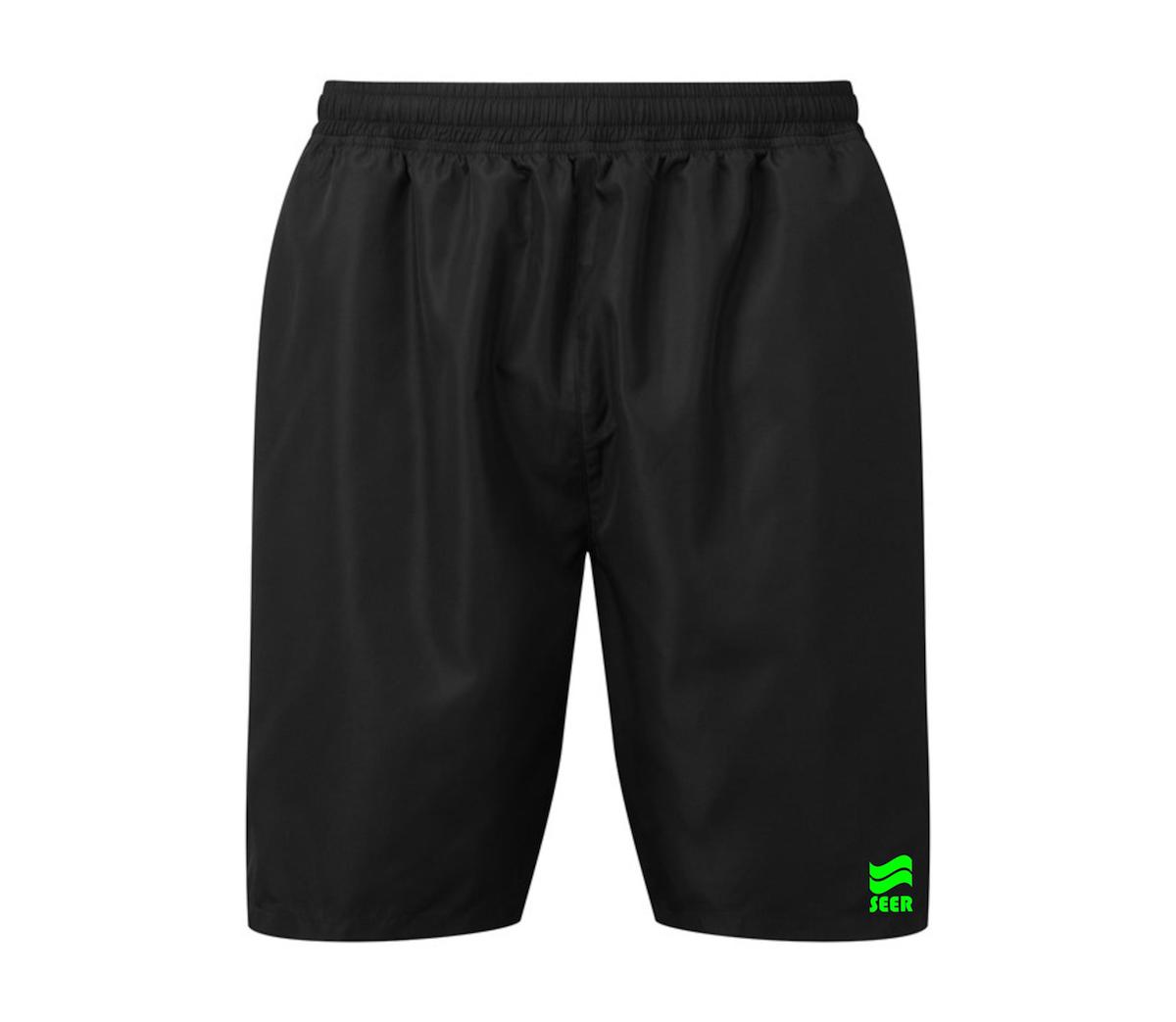 Seer SL-Tri Performance Running Shorts - Black/Green