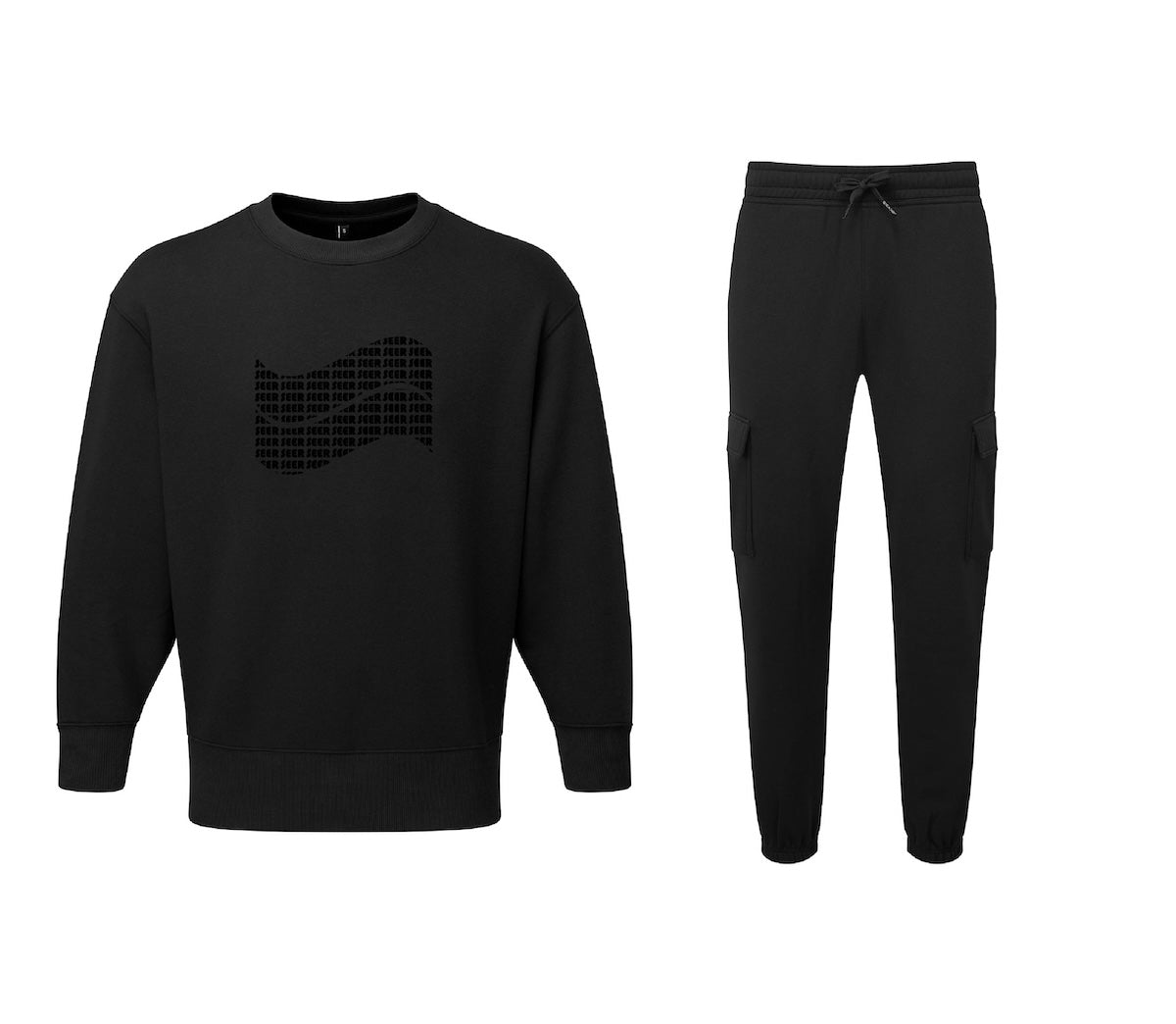 Seer S-Dri Surge Logo Sweatshirt Tracksuit - Black