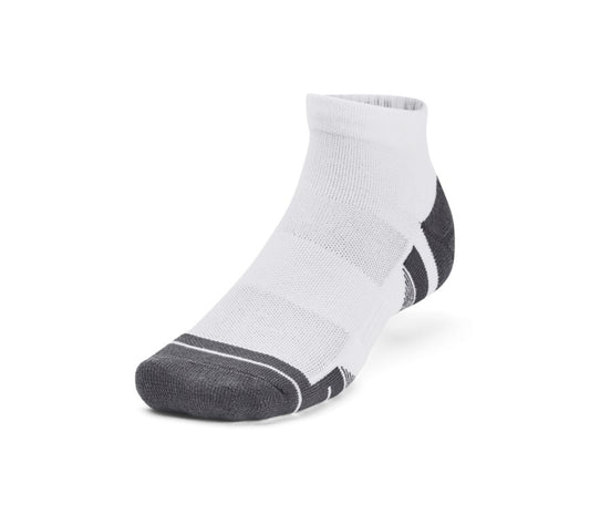 UA Performance Tech 3-Pack Low Cut Socks White