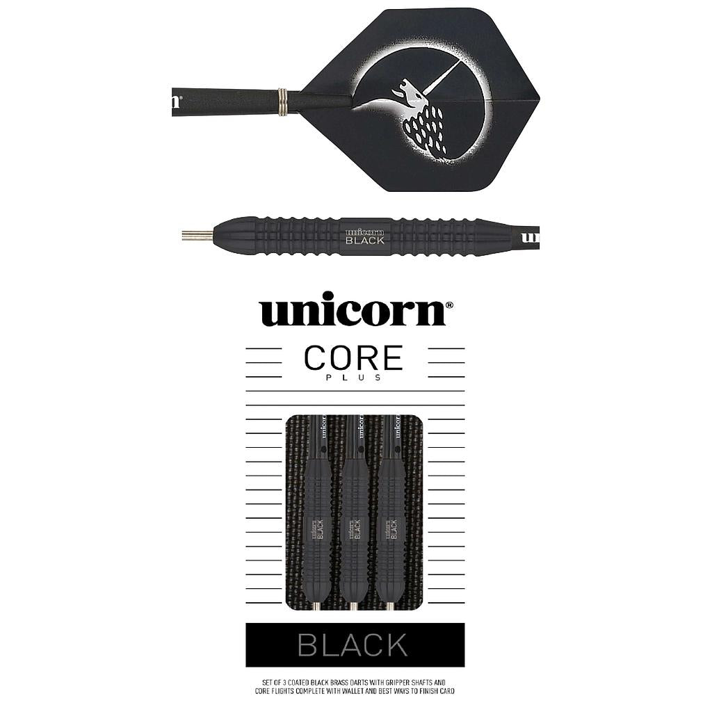 Unicorn Core Plus Win Brass Darts - Black/Gold