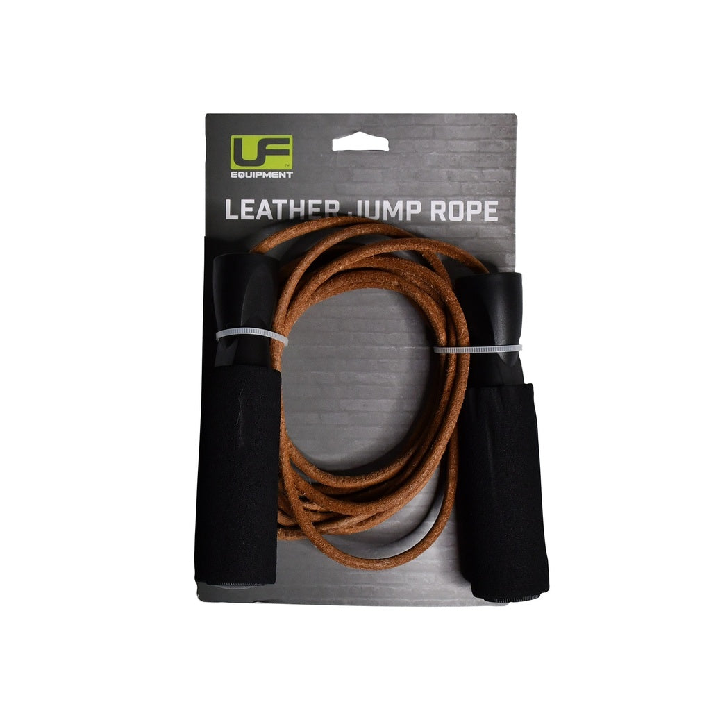 Urban Fitness 2.7m Leather Jump Rope