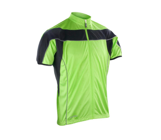 Spiro Full Zip Top - Lime Green/Black