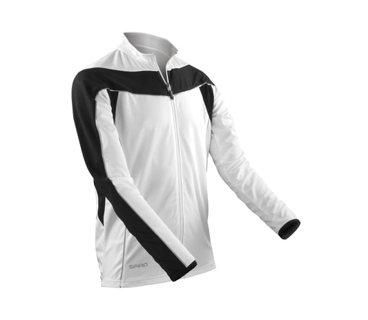 Spiro Long Sleeve Performance Top - White/Black