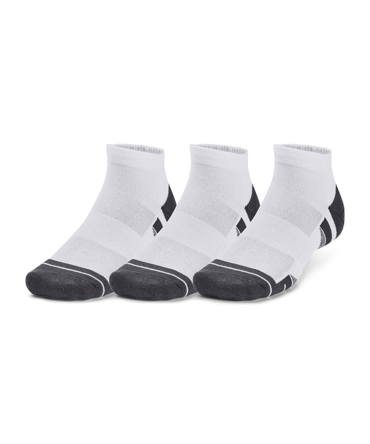 UA Performance Tech 3-Pack Low Cut Socks White