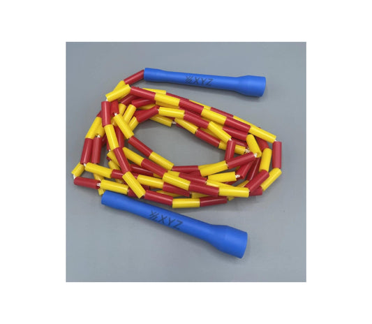 XYZ X2 Freestyle Beaded Jump Rope - Blue/Red/Yellow