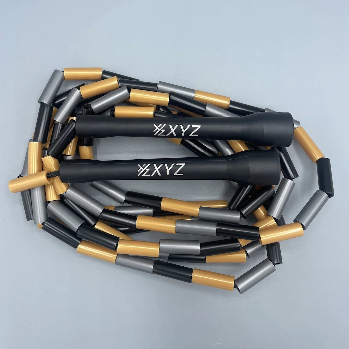 XYZ X2 Freestyle Beaded Jump Rope - Black/Gold