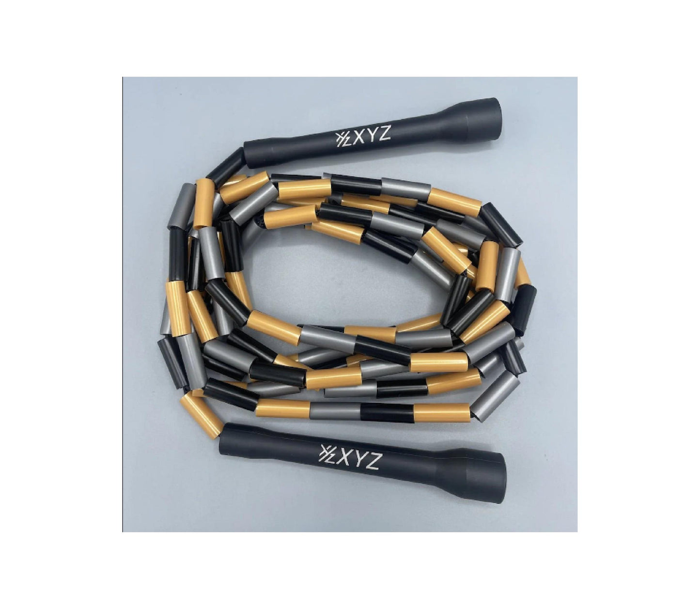 XYZ X2 Freestyle Beaded Jump Rope - Black/Gold